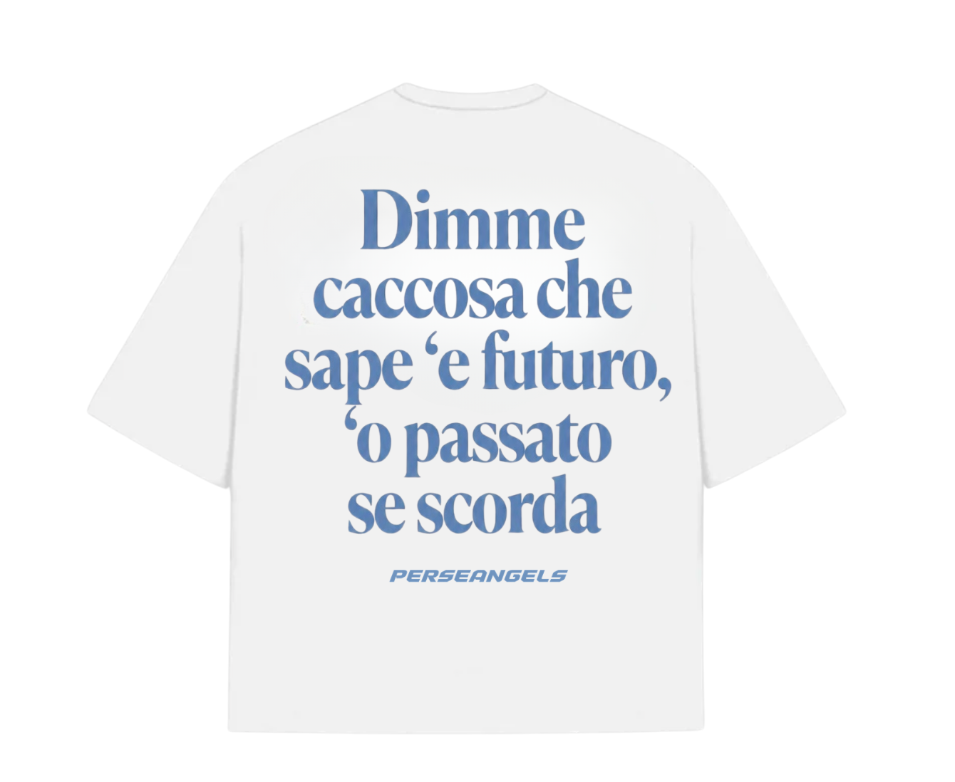 T-Shirt Cropped "TEXT YOU FEEL" DIMME CACCOSA Azure/Red/Yellow/Black