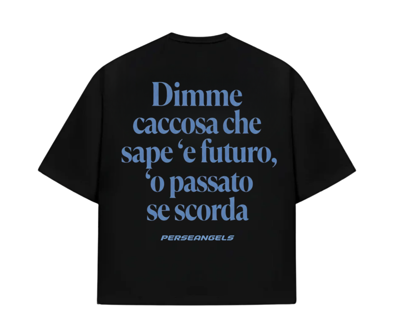 T-Shirt Cropped "TEXT YOU FEEL" DIMME CACCOSA Azure/Red/Yellow/Black
