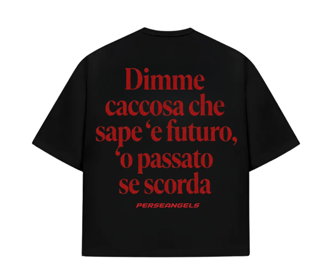 T-Shirt Cropped "TEXT YOU FEEL" DIMME CACCOSA Azure/Red/Yellow/Black