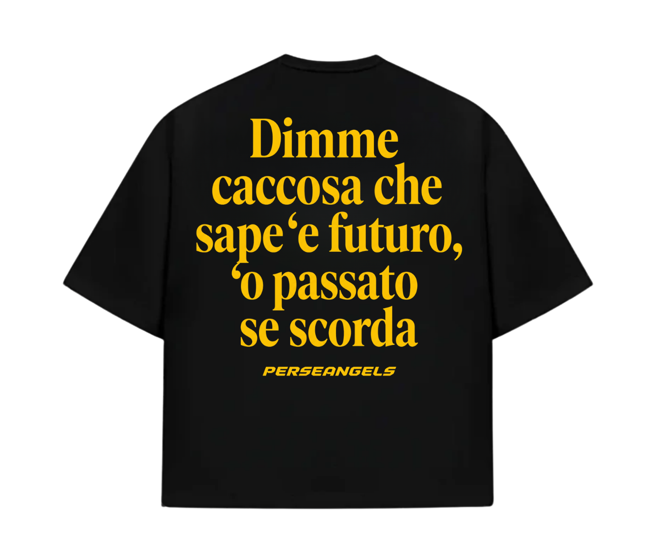 T-Shirt Cropped "TEXT YOU FEEL" DIMME CACCOSA Azure/Red/Yellow/Black