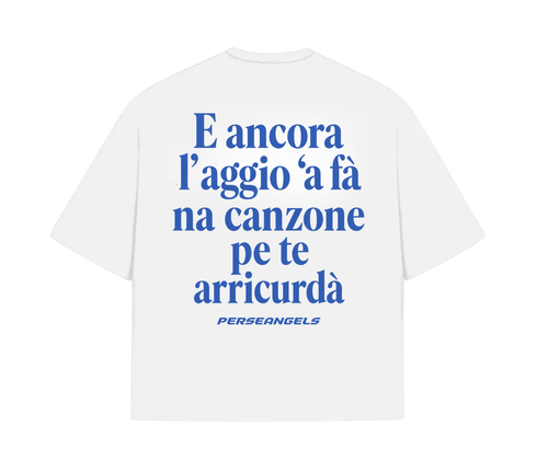 T-Shirt Cropped "TEXT YOU FEEL" E ANCORA L'AGGIO Azure/Red/Yellow/Black