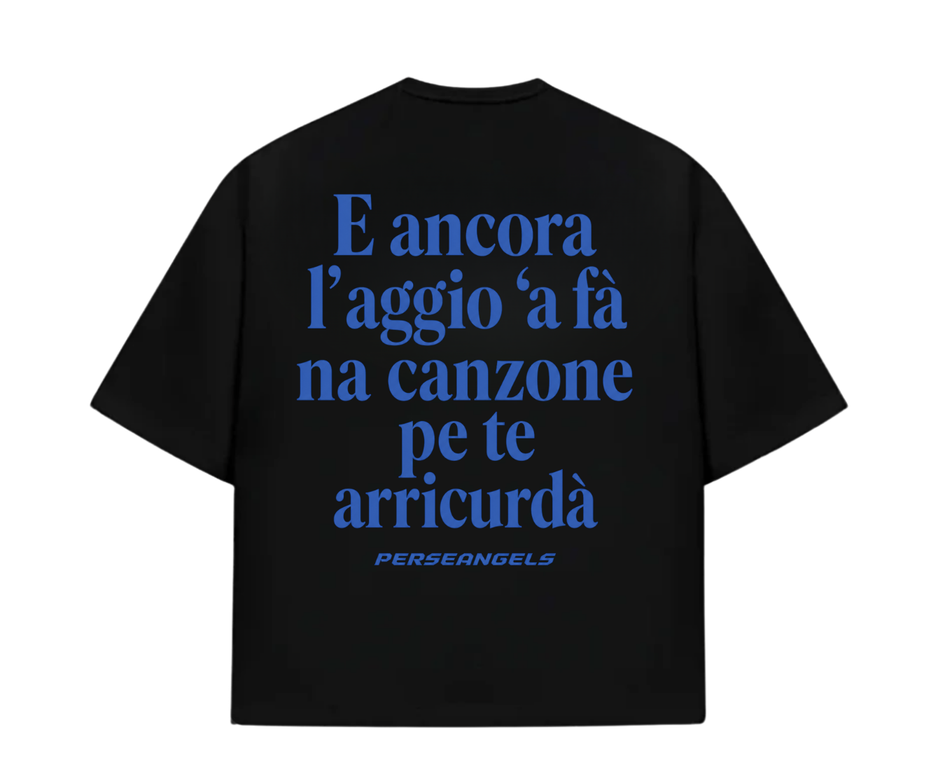 T-Shirt Cropped "TEXT YOU FEEL" E ANCORA L'AGGIO Azure/Red/Yellow/Black