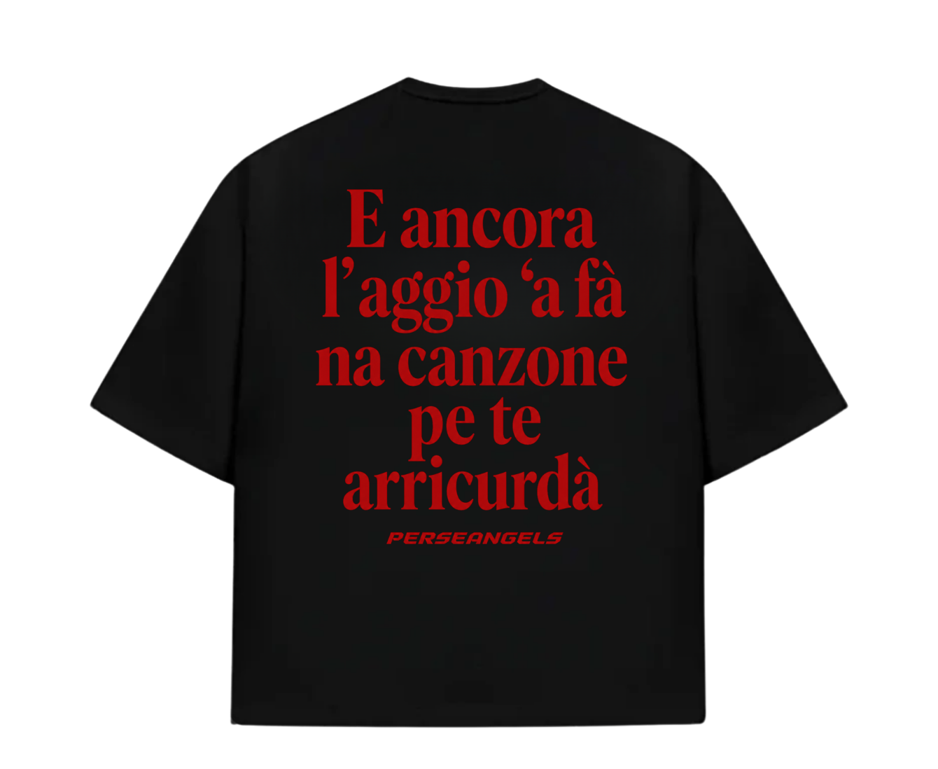 T-Shirt Cropped "TEXT YOU FEEL" E ANCORA L'AGGIO Azure/Red/Yellow/Black
