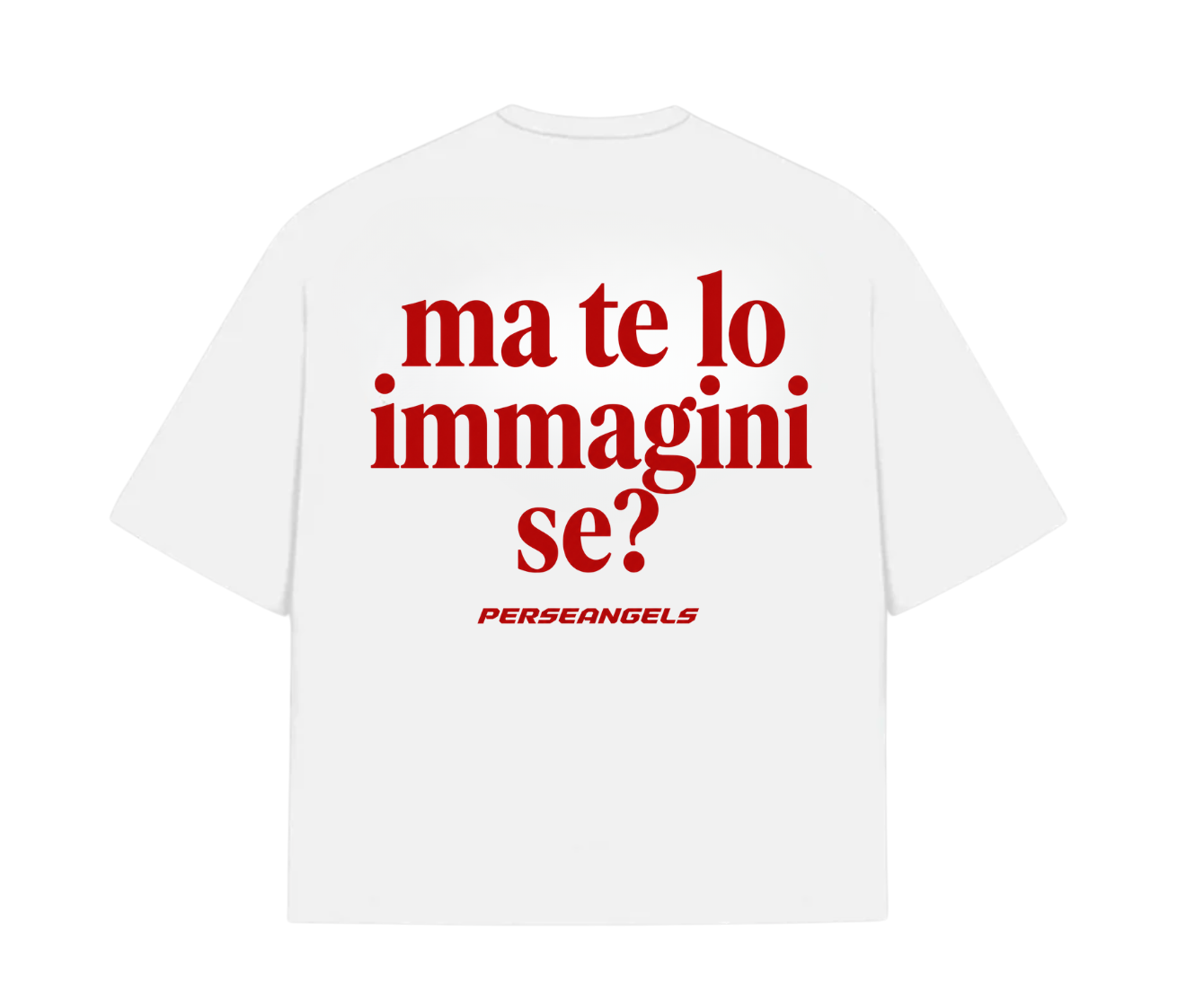 T-Shirt Cropped "TEXT YOU FEEL" MA TE LO IMMAGINI SE? Azure/Red/Yellow/Black