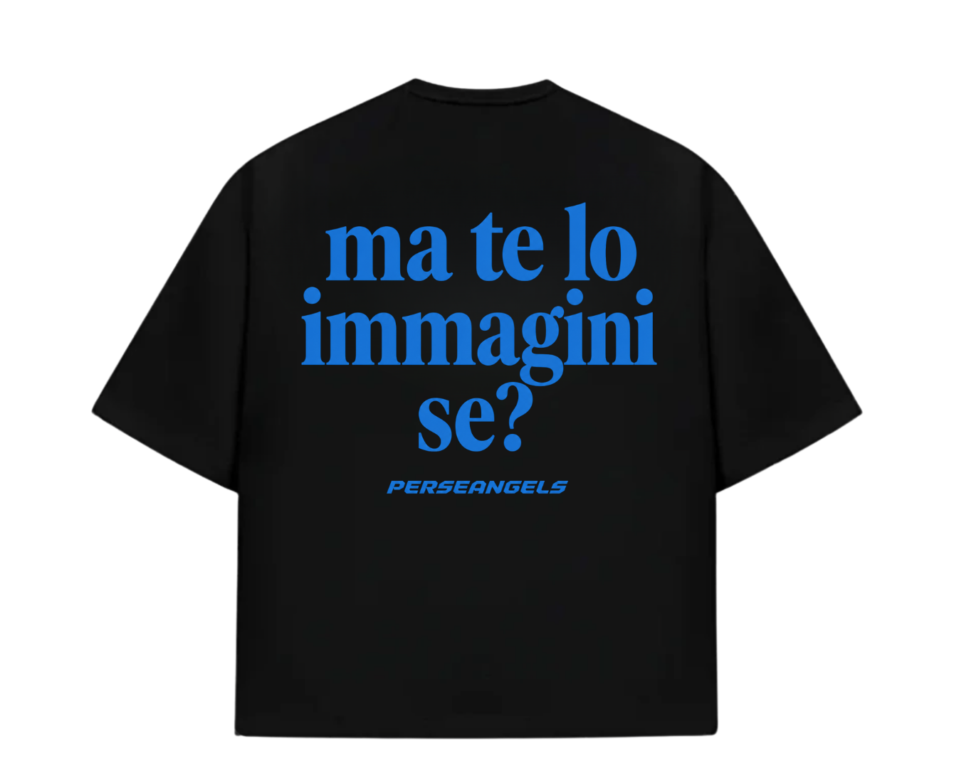 T-Shirt Cropped "TEXT YOU FEEL" MA TE LO IMMAGINI SE? Azure/Red/Yellow/Black