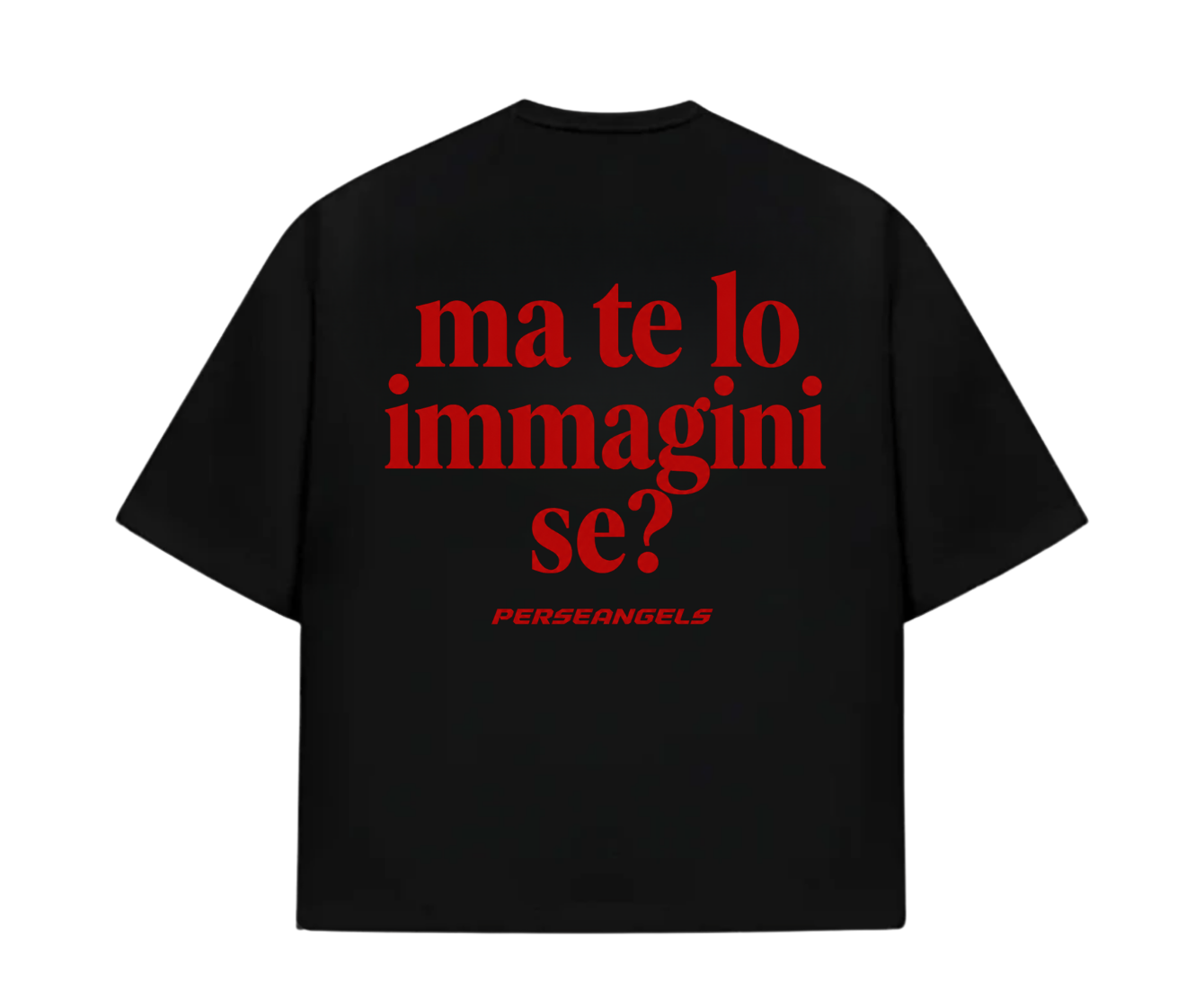 T-Shirt Cropped "TEXT YOU FEEL" MA TE LO IMMAGINI SE? Azure/Red/Yellow/Black