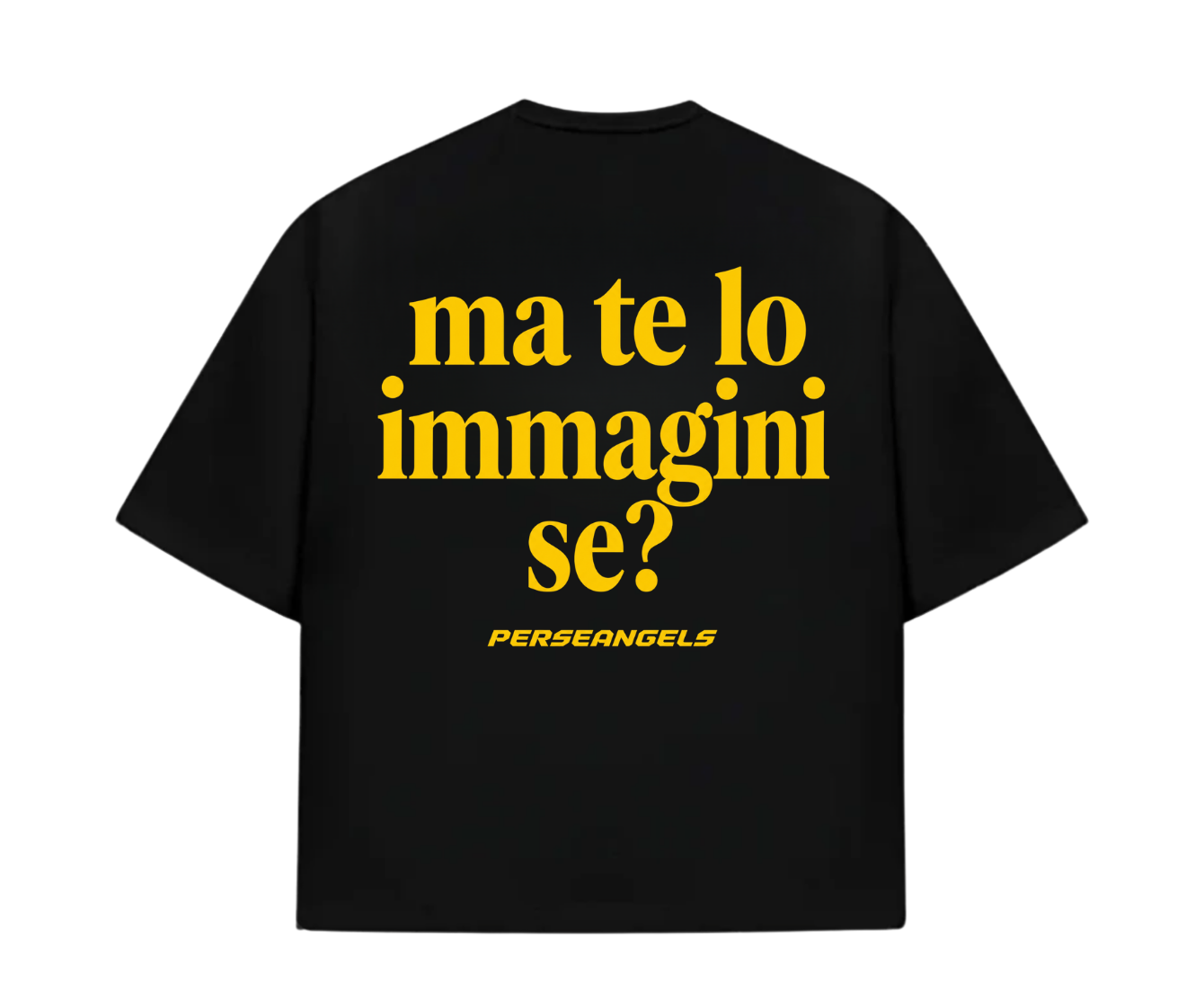 T-Shirt Cropped "TEXT YOU FEEL" MA TE LO IMMAGINI SE? Azure/Red/Yellow/Black