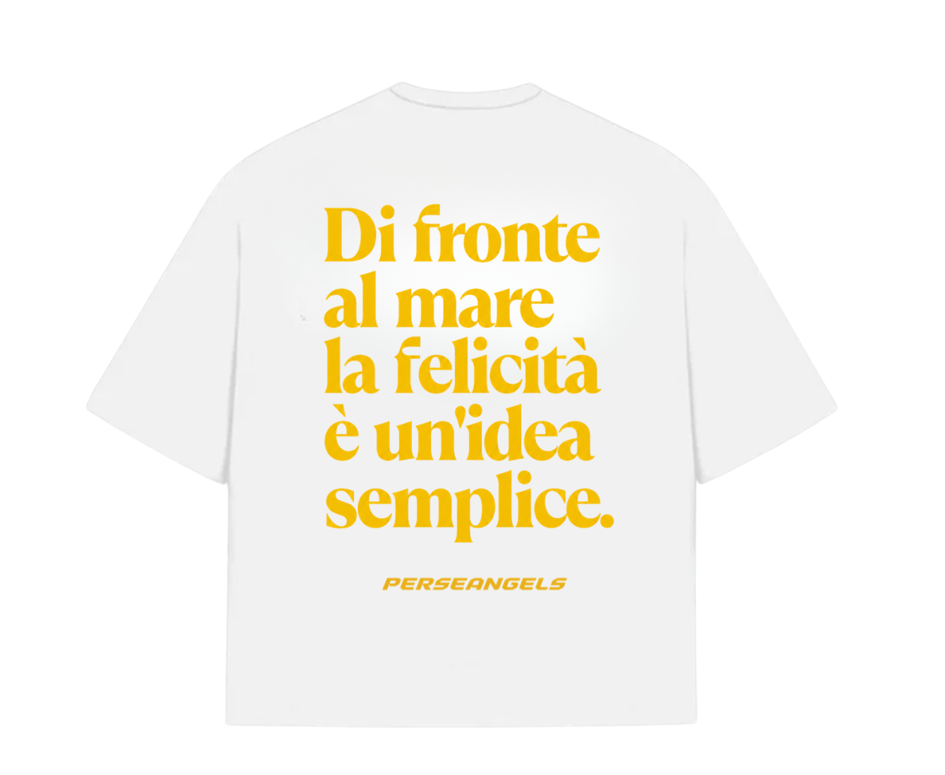 T-Shirt Cropped "TEXT YOU FEEL" DI FRONTE AL MARE Azure/Red/Yellow/Black