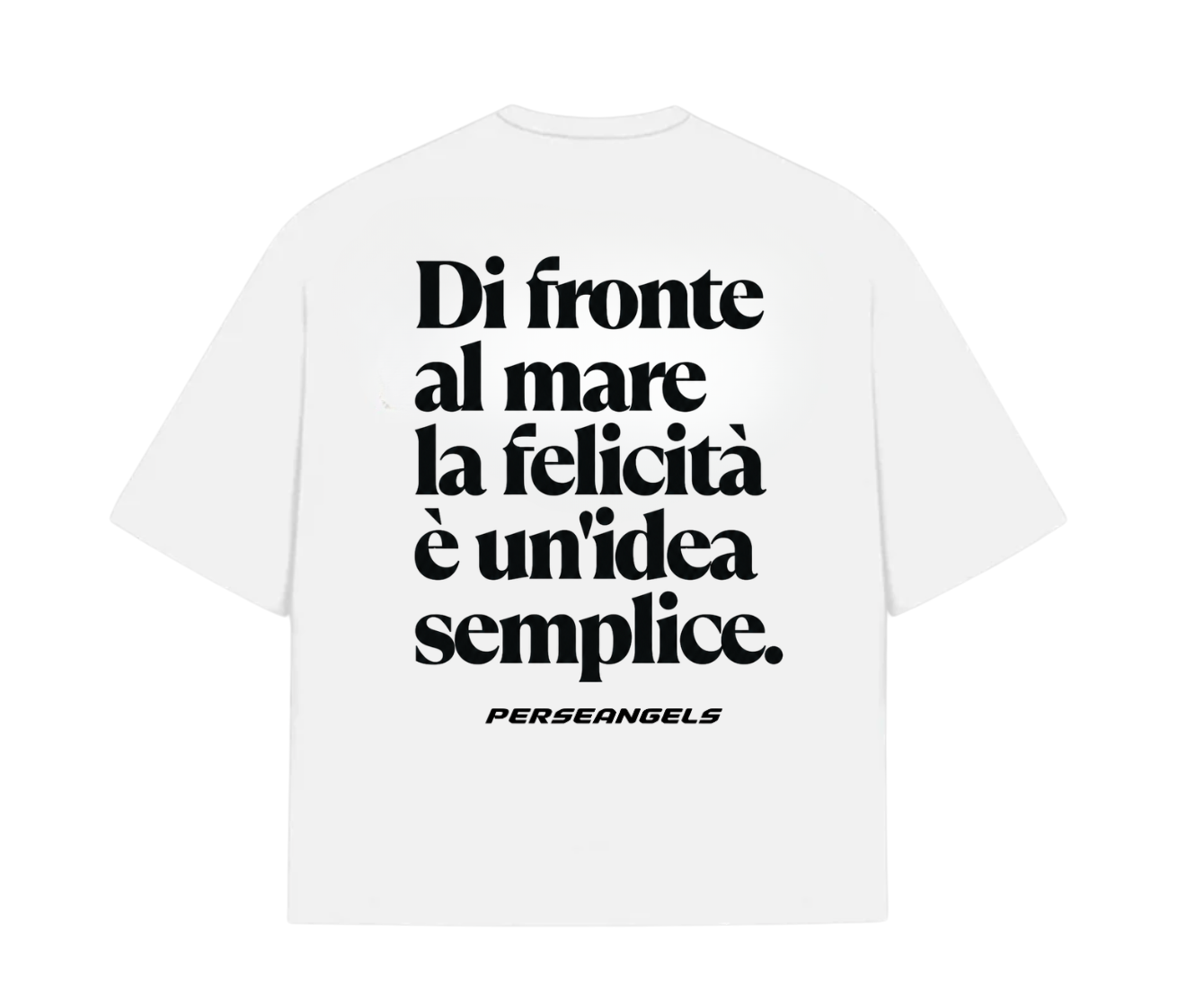 T-Shirt Cropped "TEXT YOU FEEL" DI FRONTE AL MARE Azure/Red/Yellow/Black
