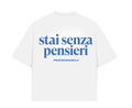 T-Shirt Cropped "TEXT YOU FEEL" STA SENZA PENSIERI Azure/Red/Yellow/Black