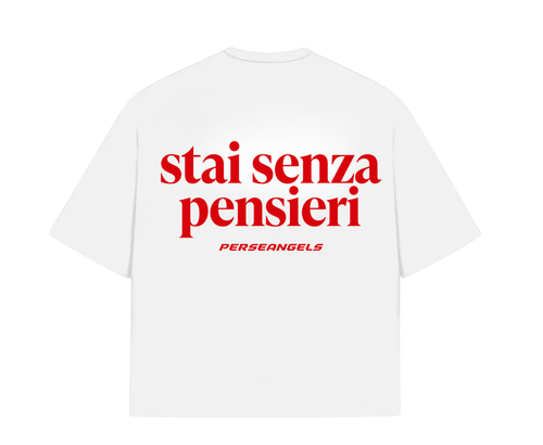T-Shirt Cropped "TEXT YOU FEEL" STA SENZA PENSIERI Azure/Red/Yellow/Black