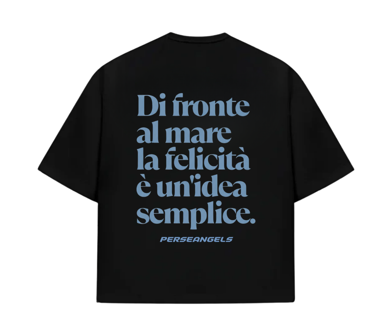 T-Shirt Cropped "TEXT YOU FEEL" DI FRONTE AL MARE Azure/Red/Yellow/Black