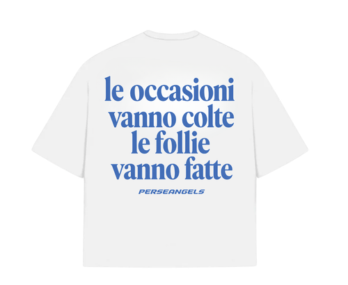 T-Shirt Cropped "TEXT YOU FEEL" LE OCCASSIONI Azure/Red/Yellow/Black