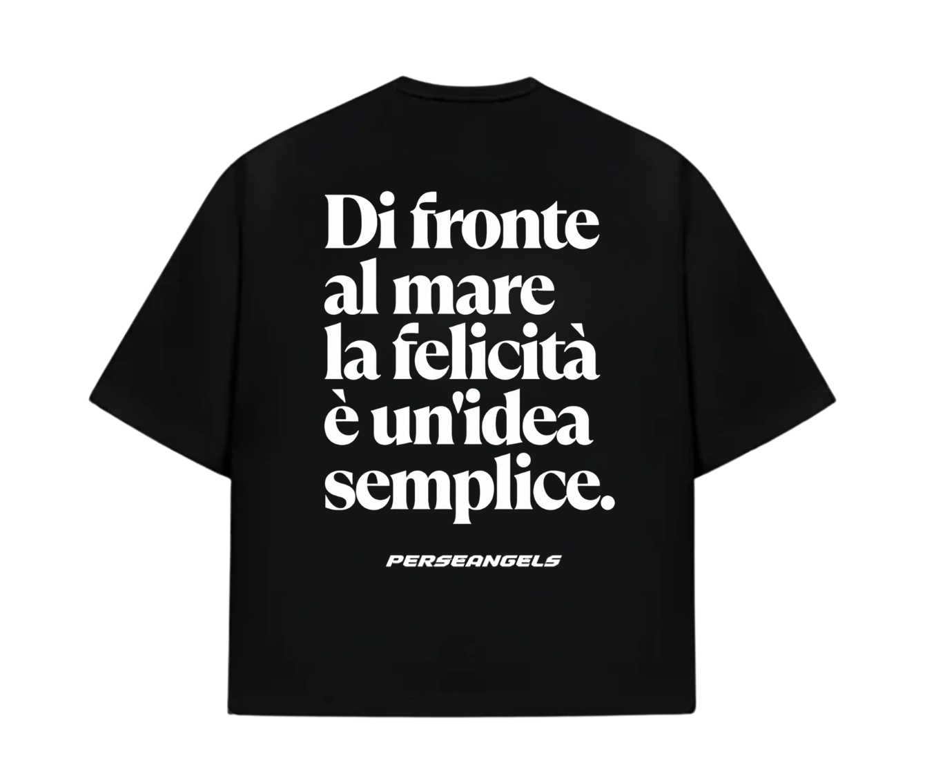 T-Shirt Cropped "TEXT YOU FEEL" DI FRONTE AL MARE Azure/Red/Yellow/Black