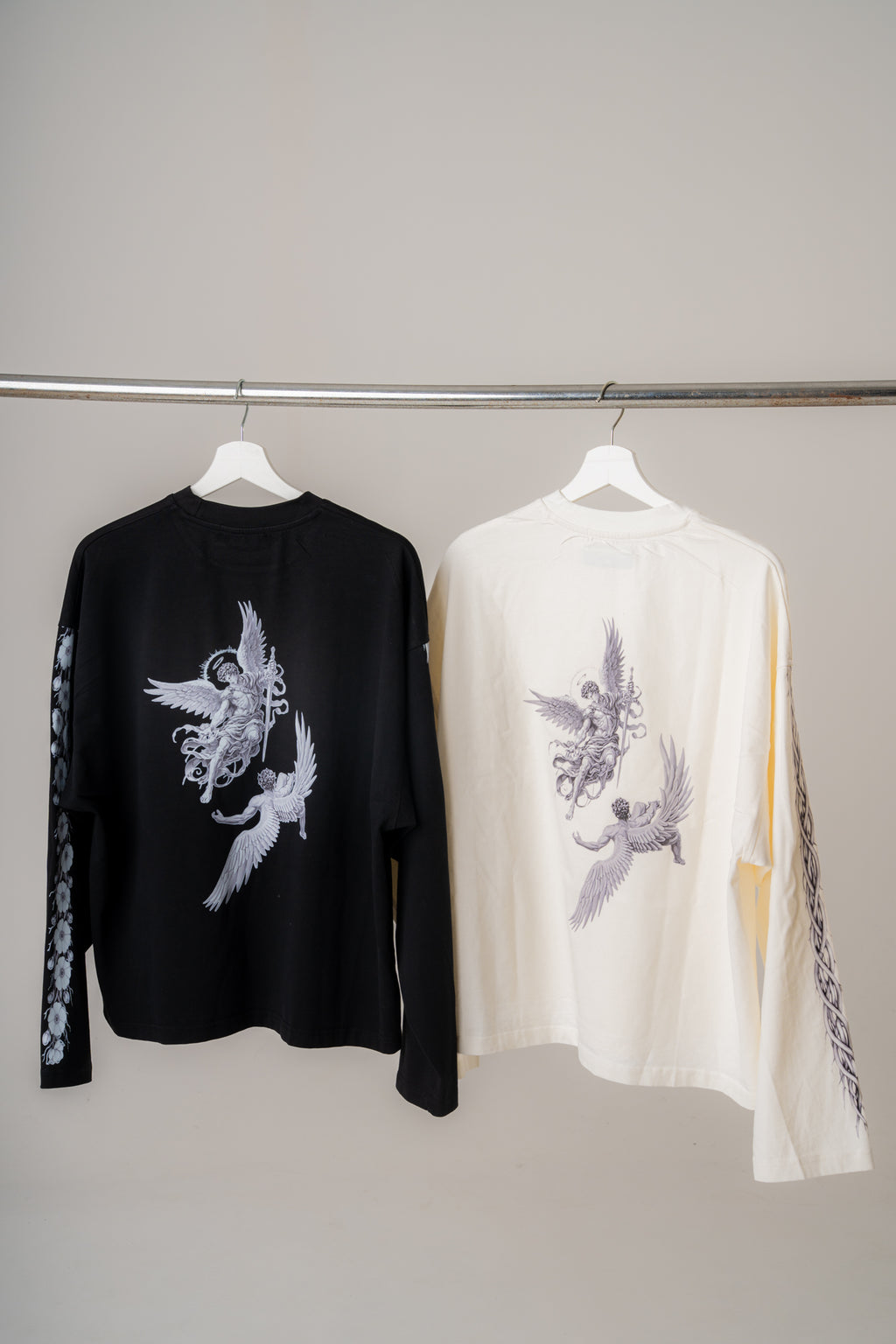 Longsleeve Cropped "EUPHORIA" White and Black