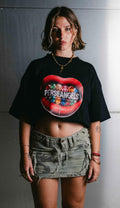 T-Shirt Cropped "SCARS TO GEMS" Black