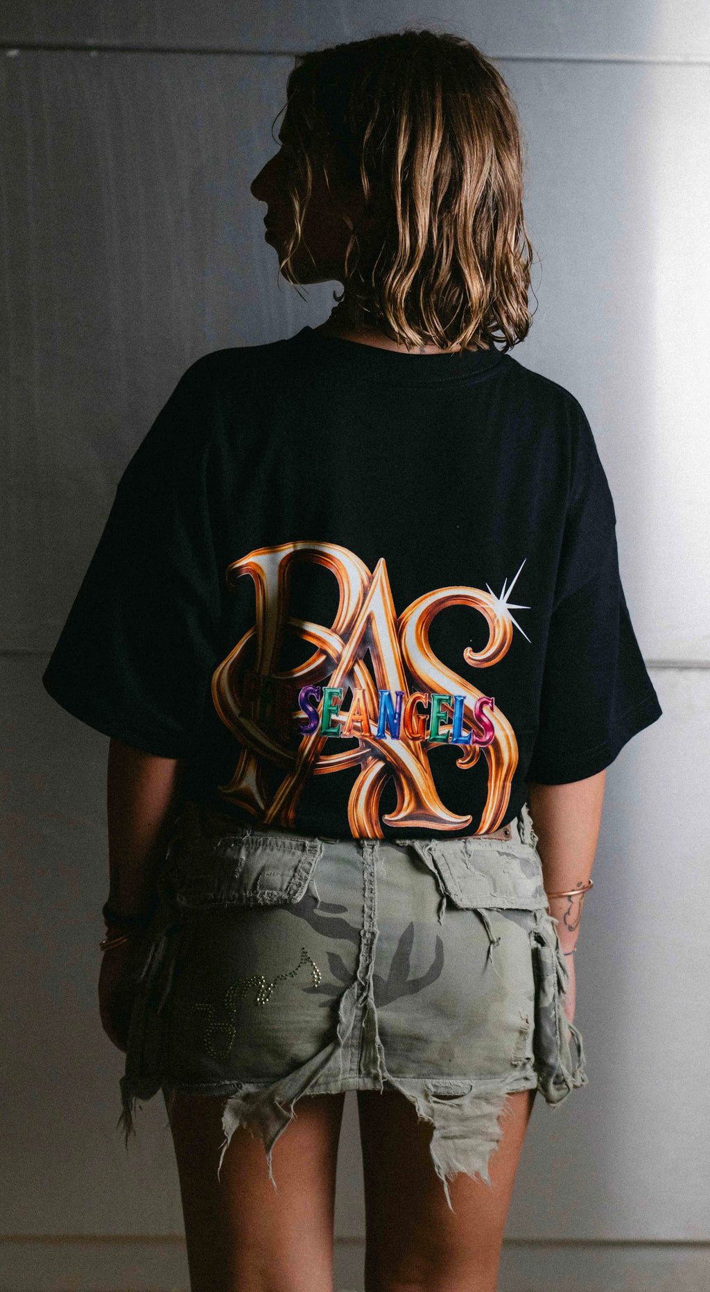 T-Shirt Cropped "SCARS TO GEMS" Black