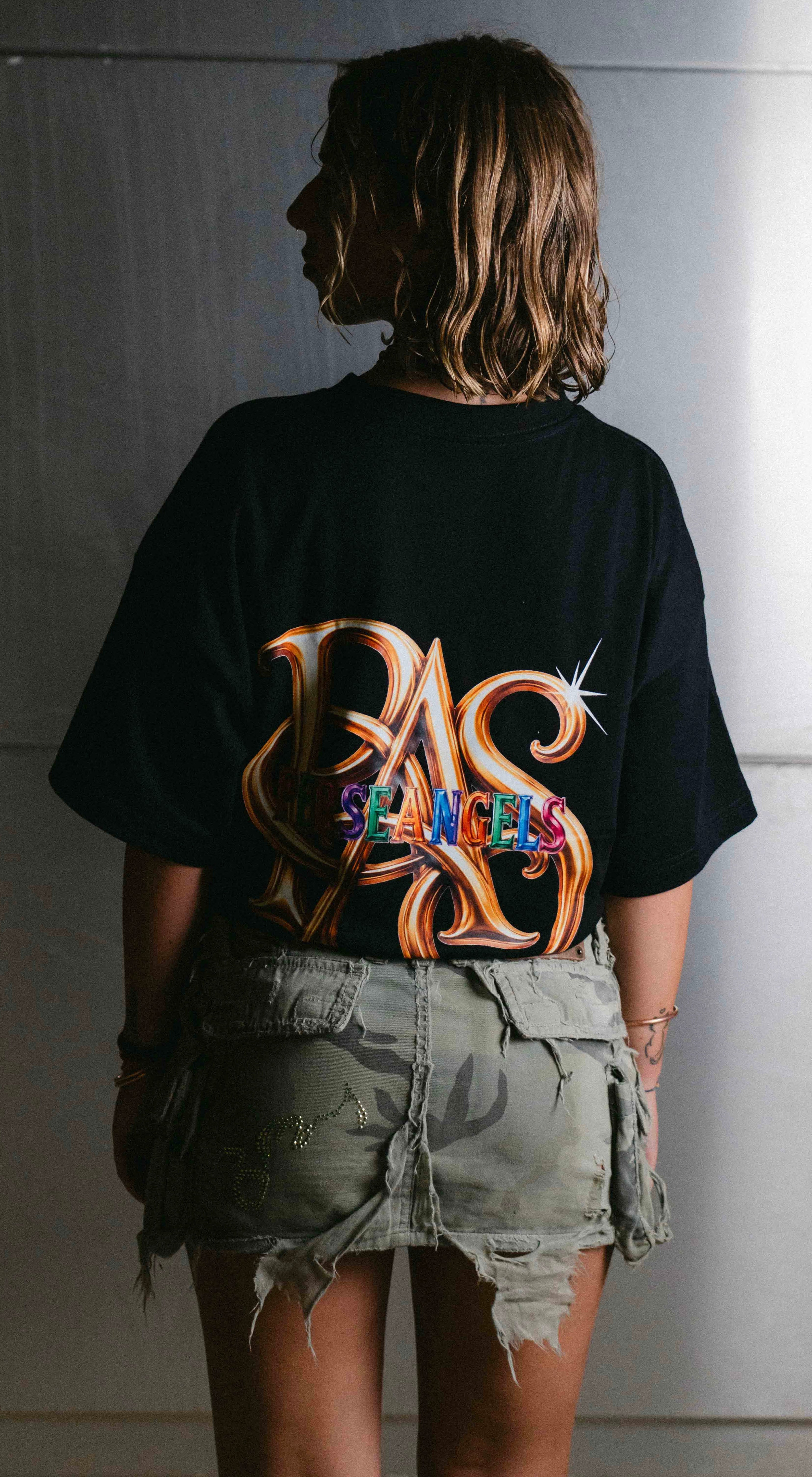 T-Shirt Cropped "SCARS TO GEMS" Black