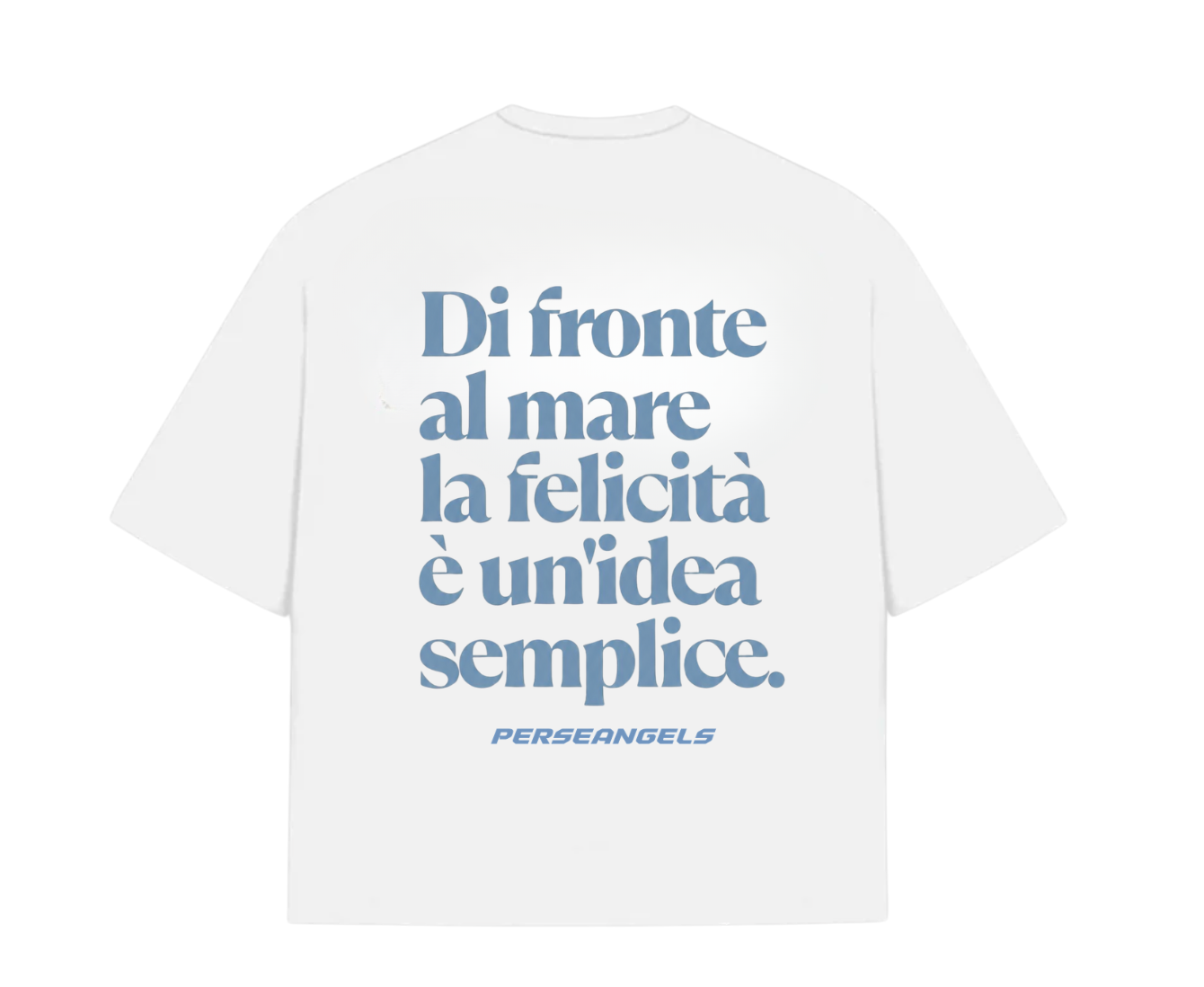 T-Shirt Cropped "TEXT YOU FEEL" DI FRONTE AL MARE Azure/Red/Yellow/Black